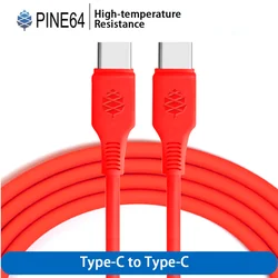 Pine64 Cavo di ricarica originale USB tipo C a C in silicone 350 °   Resistenza alle alte temperature senza adattatore di alimentazione