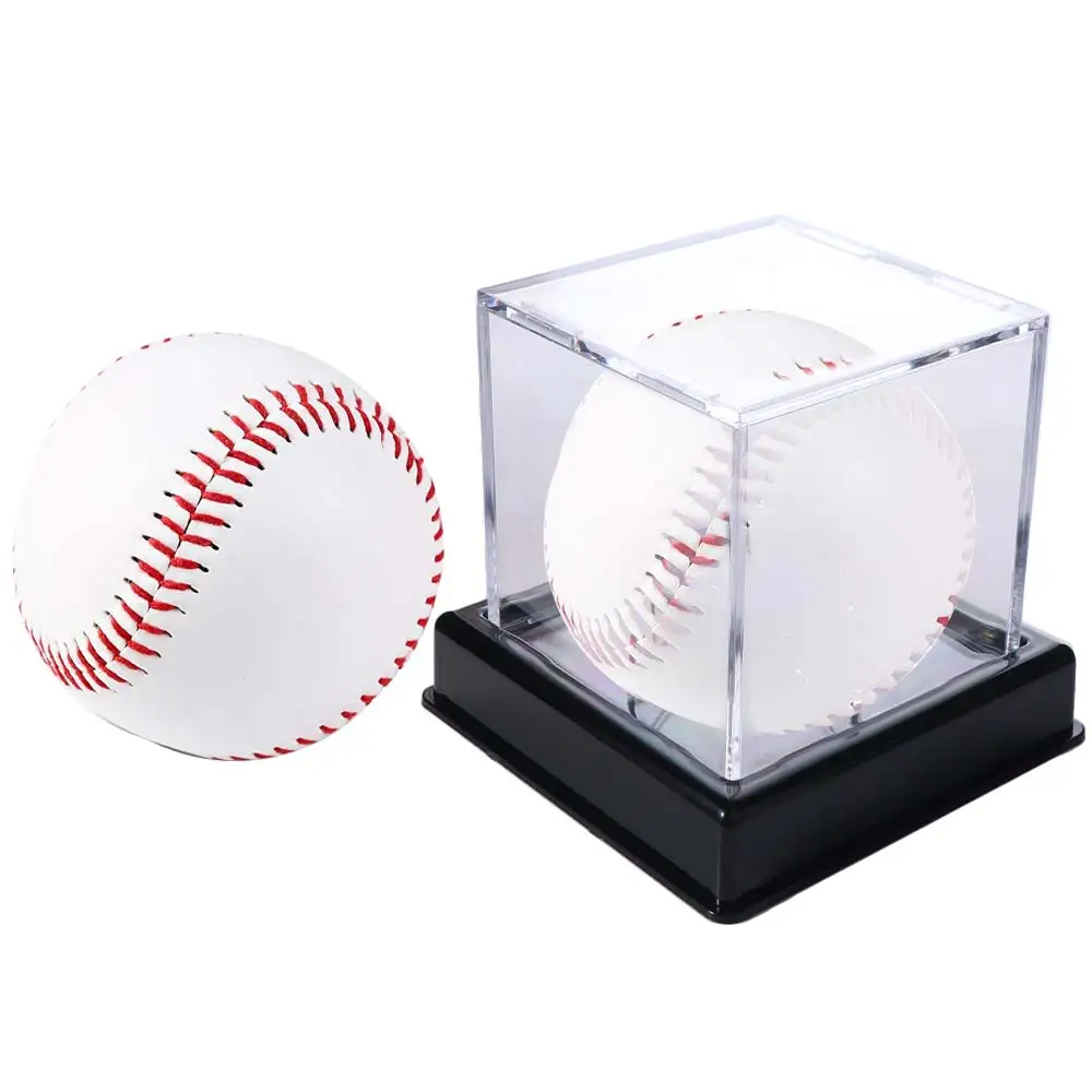 Acrylic Baseball Box Dustproof UV Protection Baseball Display Case Holder Box Transpatent Storage Box Baseball Team Sports