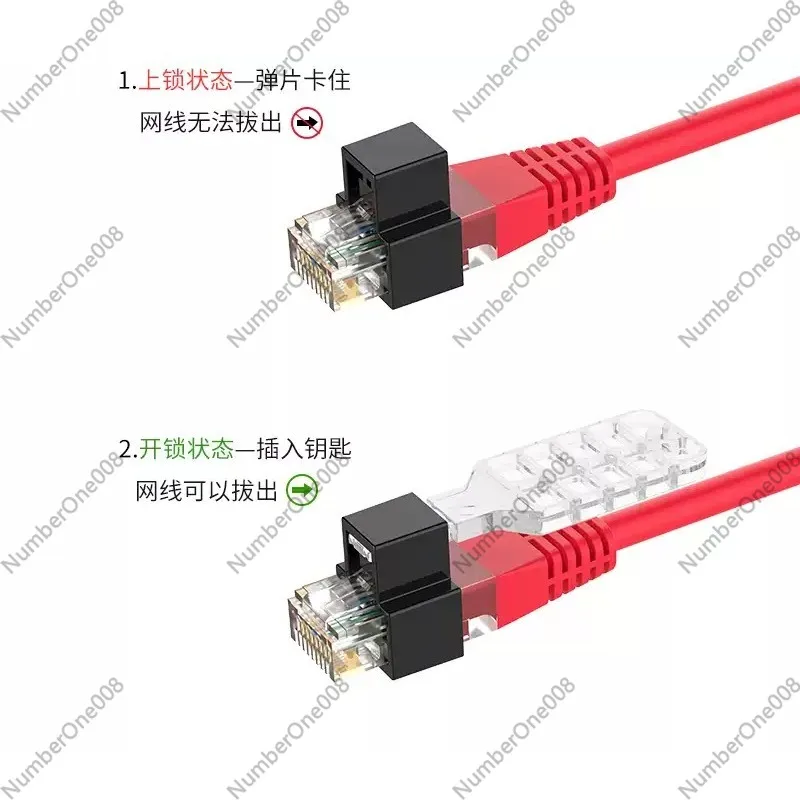 For Network Cable Lock Network Port Safety Lock Detachable Anti Pull Lock Buckle Super Jumper