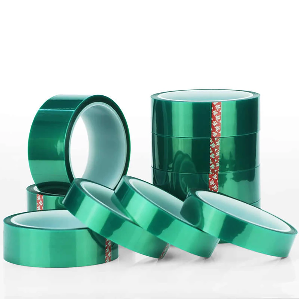PET Green High-Temperature Tape Width 5/10/30/50/60/100mm Insulation Spray Painting Electroplating Protection Tape Masking Tape