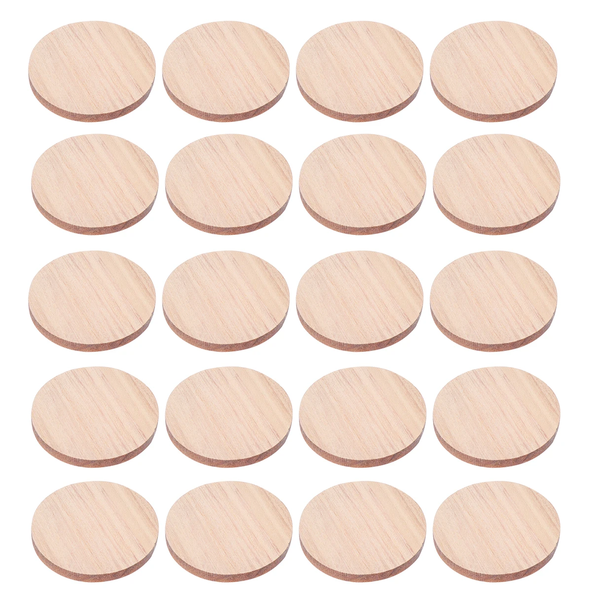 

50pcs Round Wood Disc 5mm Thick Durable Wooden Chips for DIY Crafts Kids Sewing Projects Eco Friendly Handmade Supplies
