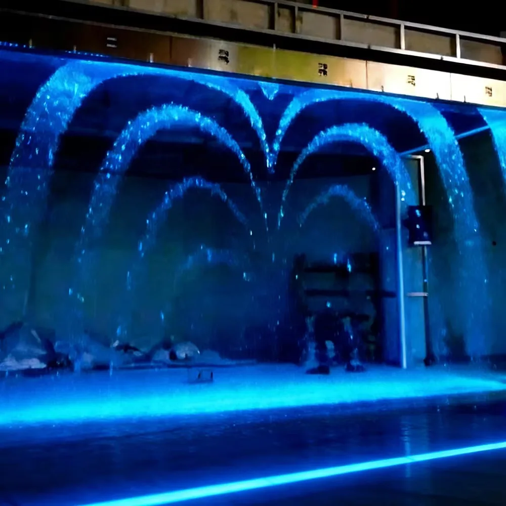 Free Design Hot Sell Decorative Digital Water Curtain Fountain Programmable LED Stainless Steel 304 Durable Construction 2-Year