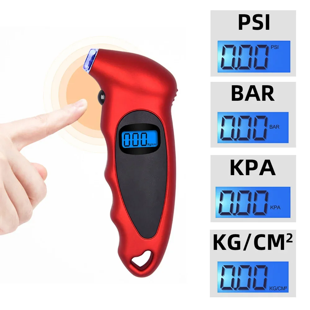 Jauge de pression d'air numérique rétroéclairée pour voiture, moniteur d'opathie de haute précision, écran LCD, compteur