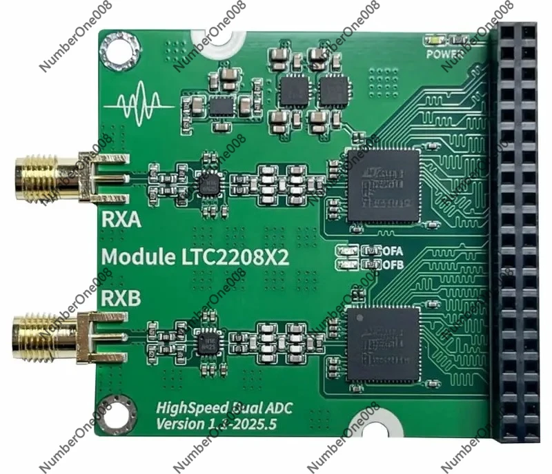 

High Speed ADC Module, Arbitrary Waveform Acquisition, Dual Channel 16 Bit 130Msps LTC2208 with LVDS CMOS Output