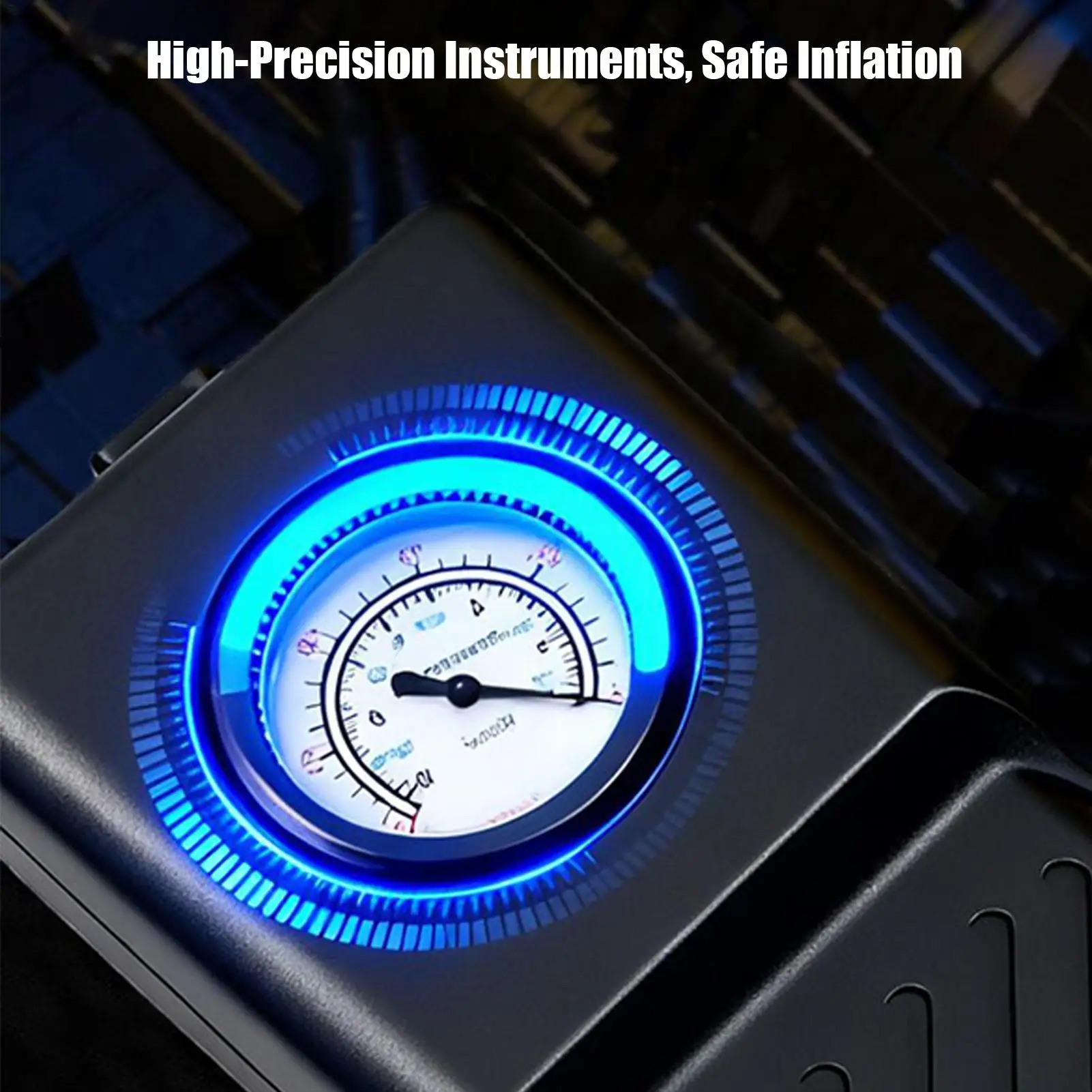 مضخة إطارات السيارة قابلة لإعادة الشحن لاسلكية مع مقياس الضغط مضخة هواء إطارات السيارة الصغيرة المحمولة للدراجات النارية سكوتر كهربائي سيدان