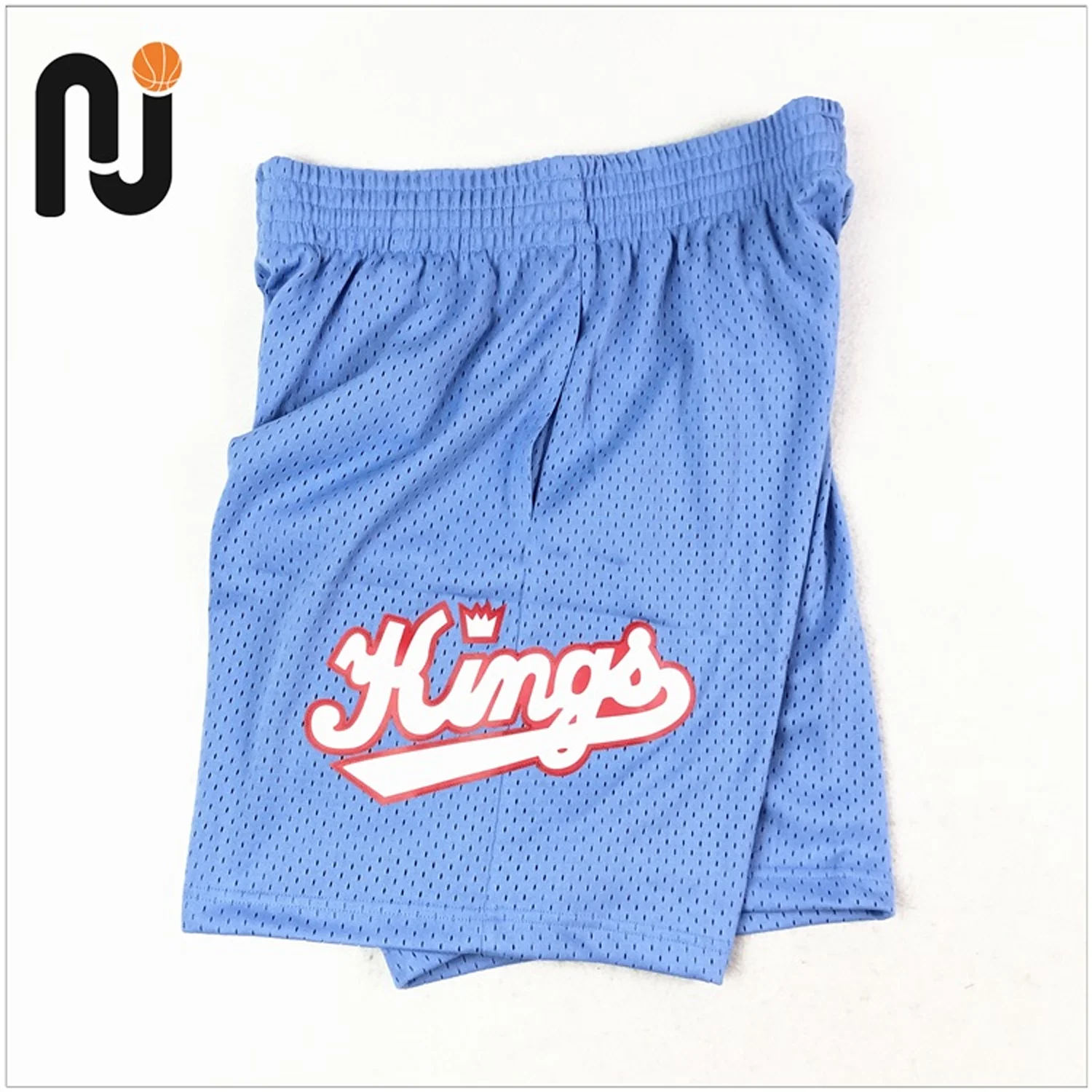 M&N Basketball 85/86 Sacramento Swingman Shorts-Bule Classic Vintage NBA Kings Unisex Retro Loose Pants Adults/kids Reggie Theus