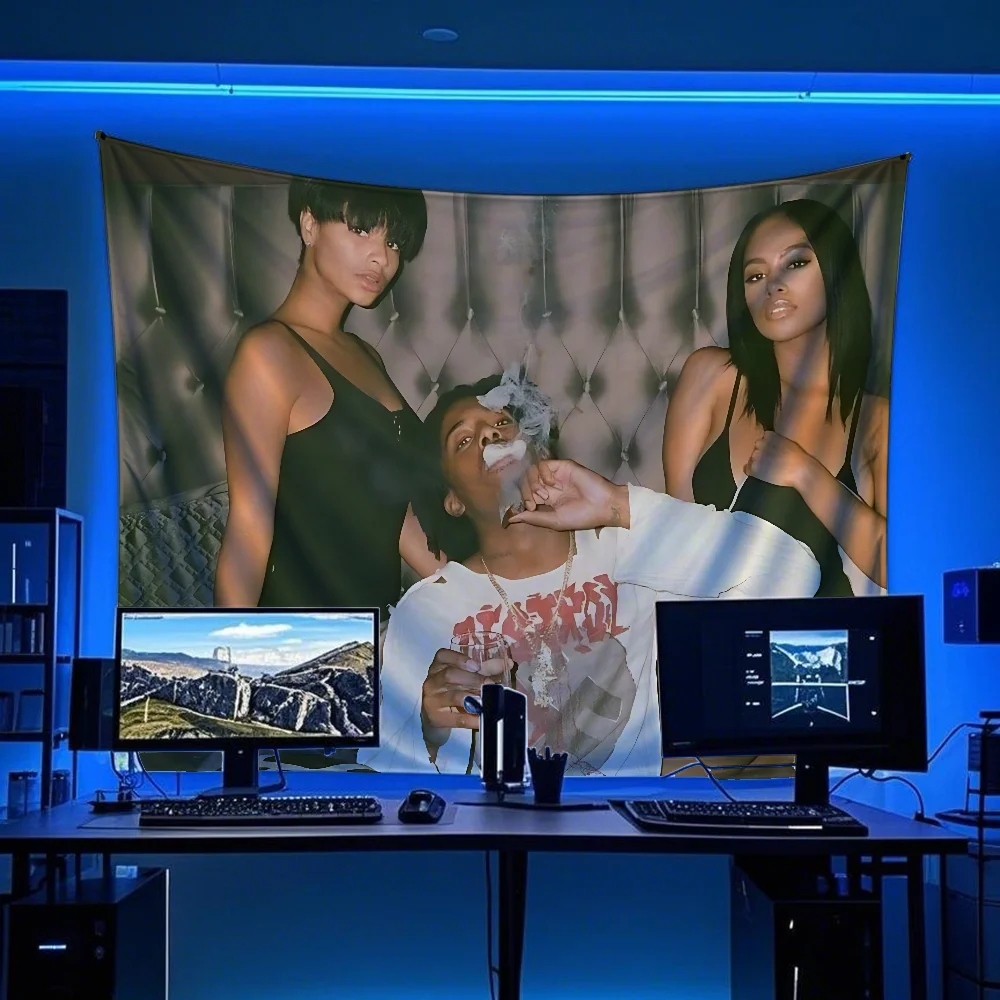 

P-Playboi Carti Pink American Flag Tapestry Funny Banner For College Dorm Room Bedroom Outdoor Living Room Wall Art Decor Party