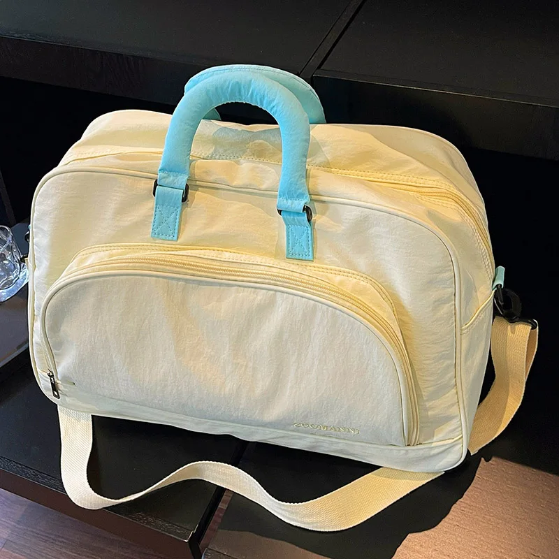 

Fashion Contrasting Travel Bag, Large Capacity, Sports and Fitness Bag, Weekend Overnight Bag, Camping Storage Bag, Etc