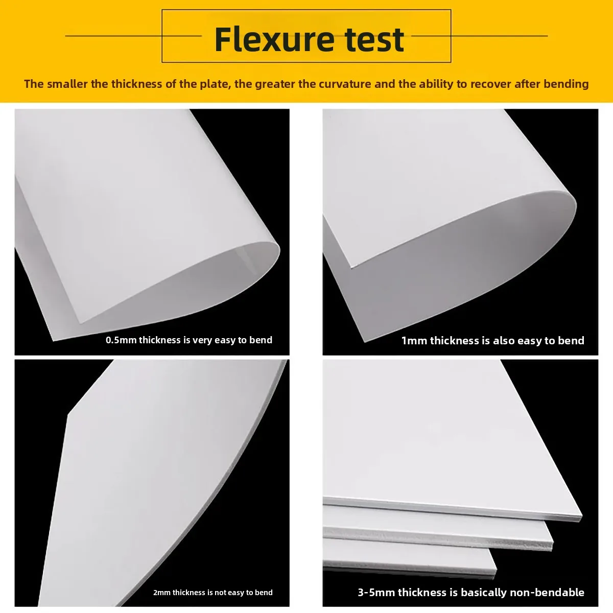 White ABS Plastic Sheet, DIY Sand Table & Architectural Model Board, Plastic Panel for Model Modification, Multiple Sizes Availa