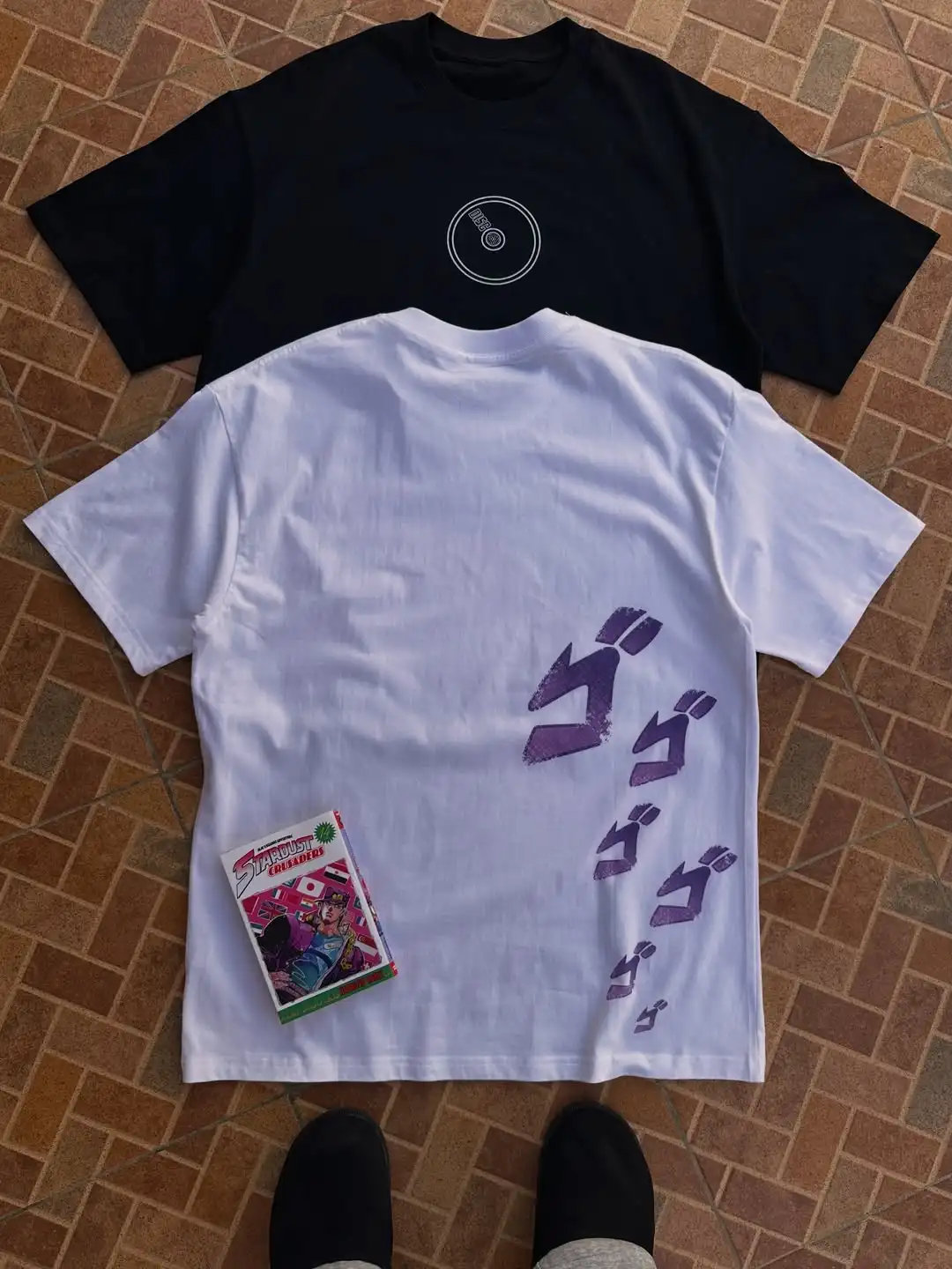 Hip Hop Jojo Bizarre Adventure Black T Shirts Men Anime O Neck Cotton T Shirts Harajuku Short Sleeve Top Sweatshirt Men Clothing