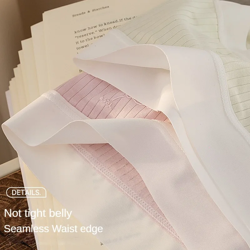 3PCS Triangular Panties Traceless Soft Briefs Mid-rise Underwear Women Comfortable Woman Thin and Light Underpanties Lingerie