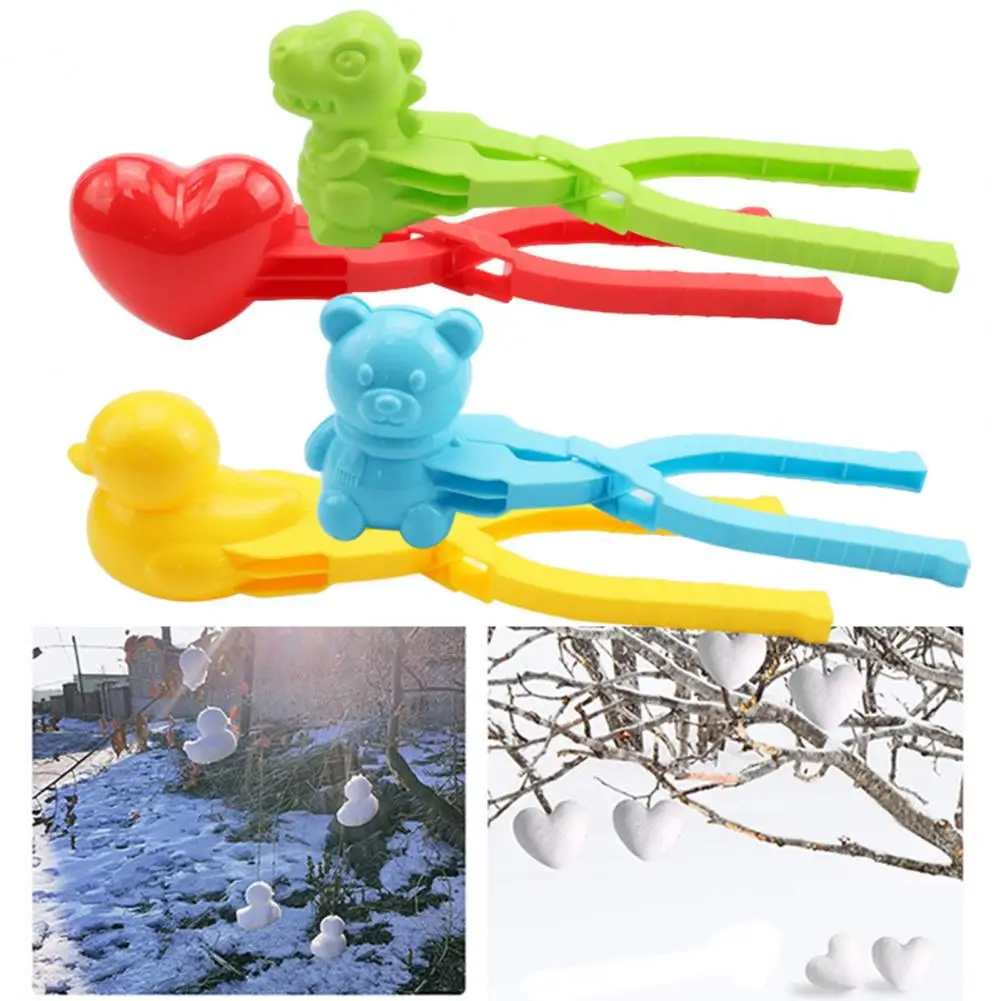 Plastic 1 Set Interesting Snow Brick Maker Mould Clips Adorable Snowball Makers Anti-deformed   for Winter