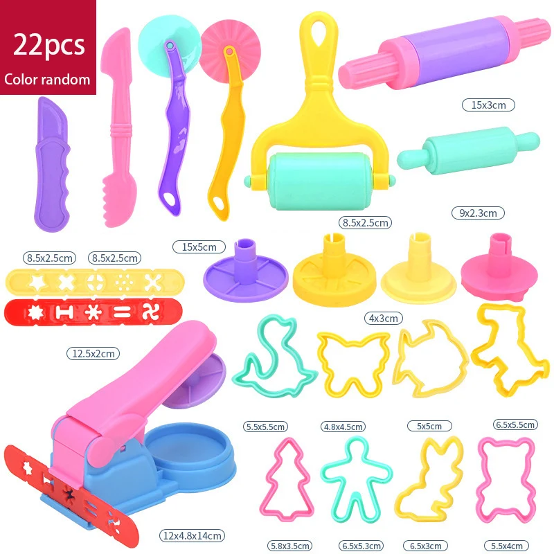 DIY creativo molde de plastilina 3D, conjunto de accesorios de arcilla para modelar, Kit de herramientas para masa de juego, molde para cuchillo de plástico, juguetes educativos para niños