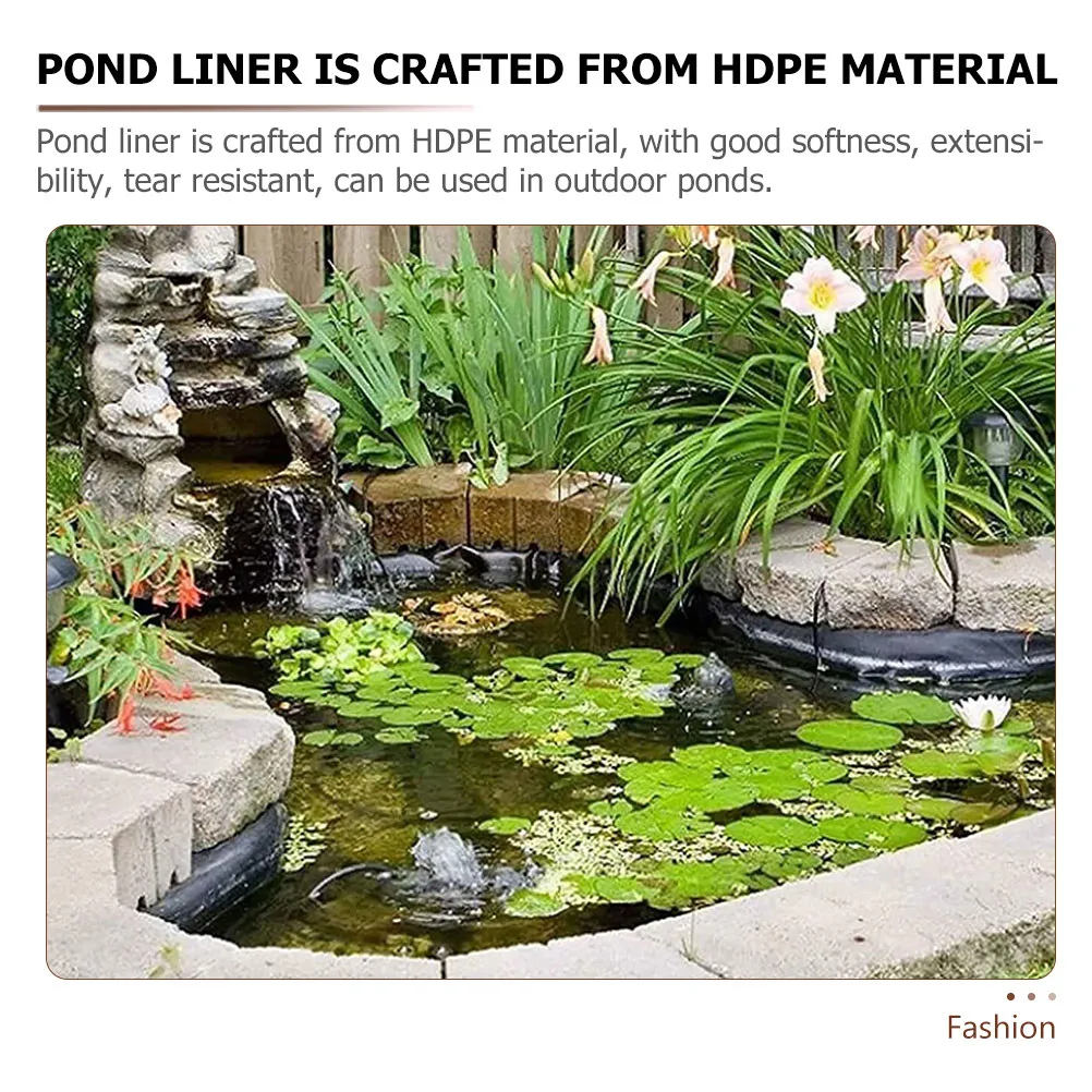 Large Cuttable Pond Liner Waterproof Fishpond Liner Anti-Seepage Membrane Fishing Breeding Pond Pad Accessory Fishpond Pad