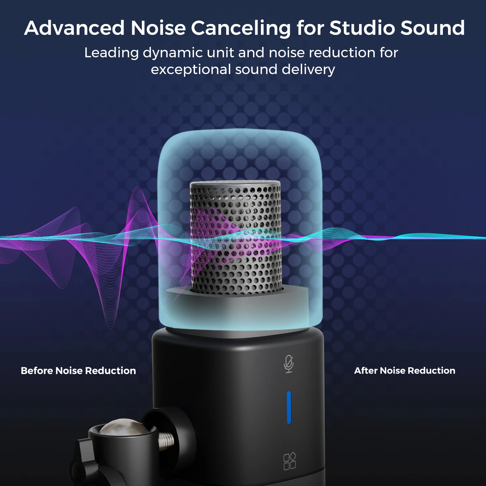 NearStream Dynamic XLR USB Mic Desktop Professional Microphone Plug-and-Play for Gaming Studio Streaming Podcast Recording pc