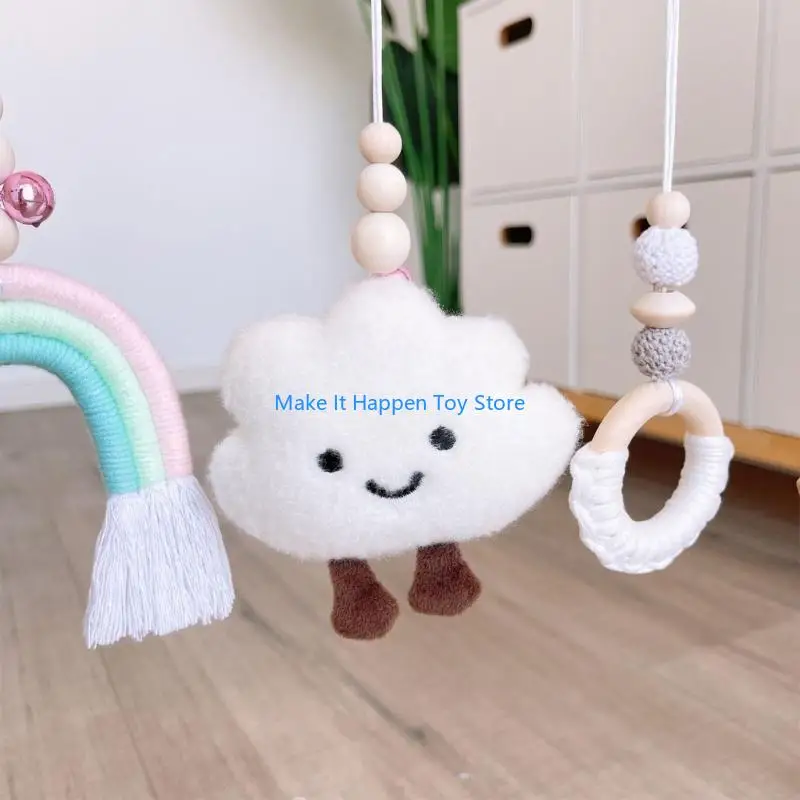 

28EC Baby Hanging Rattle Toy For Crib Rattle Chewable Teether Babys Gym Toy Hanging Baby Rattle Toy