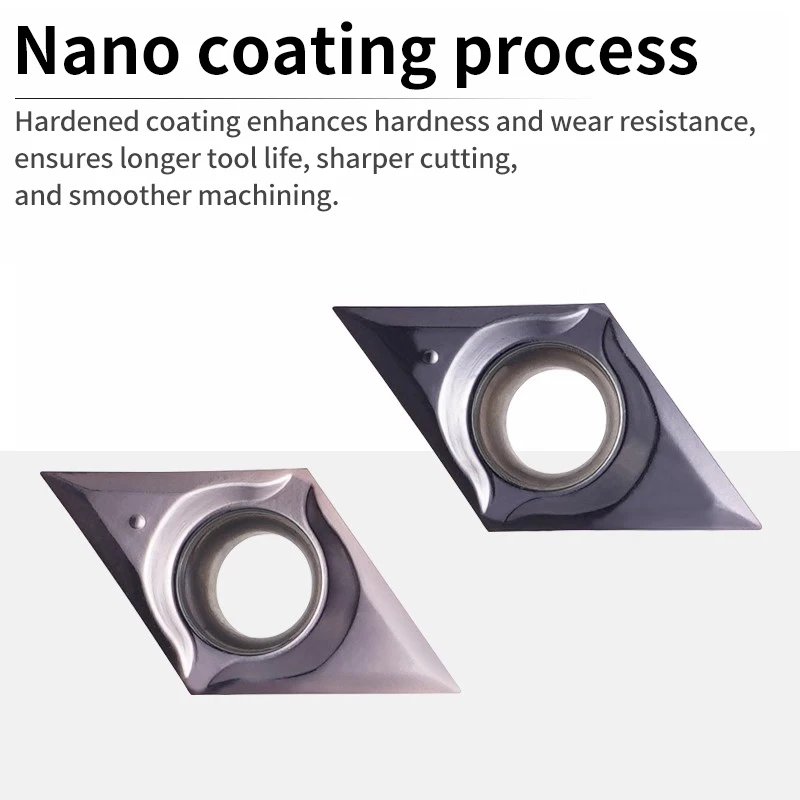 

Precision Lathe Insert DCGT070202/11T304-1L CNC Lathe Stainless Steel Boring Coated Turning Carbide Insert