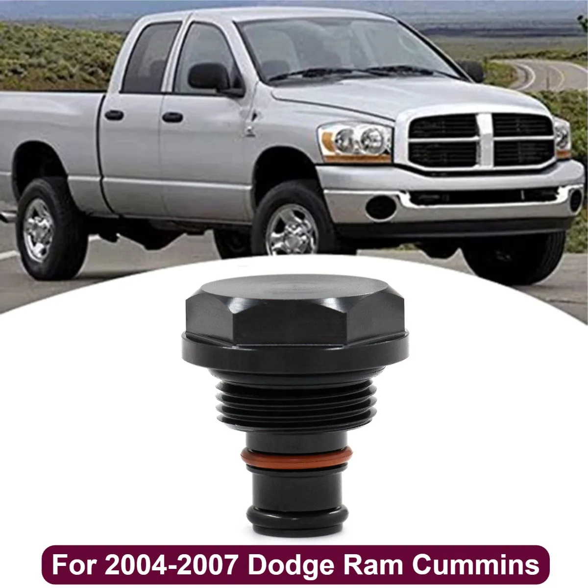 Solenoid Plug Billet Accessory Aluminum Common HE351CW Durable For 2004-2007 Dodge Ram Cummins