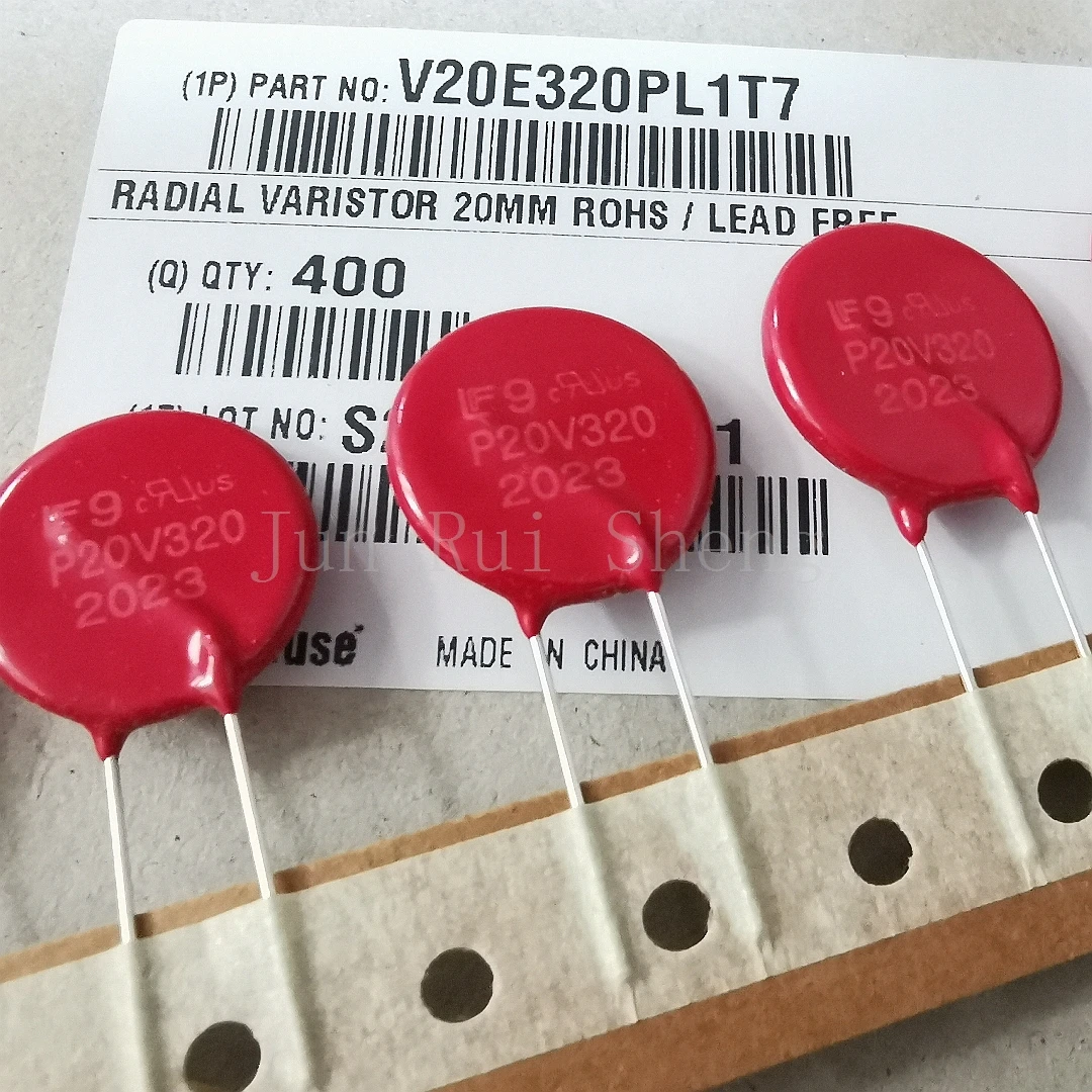 1/10/20PCS Original Litteifuse For V20E320PL1T7 P20V320 Red Varistor 510V 10KA DISC 20MM Rheostat AC320 DC420 750pF MOV TVS