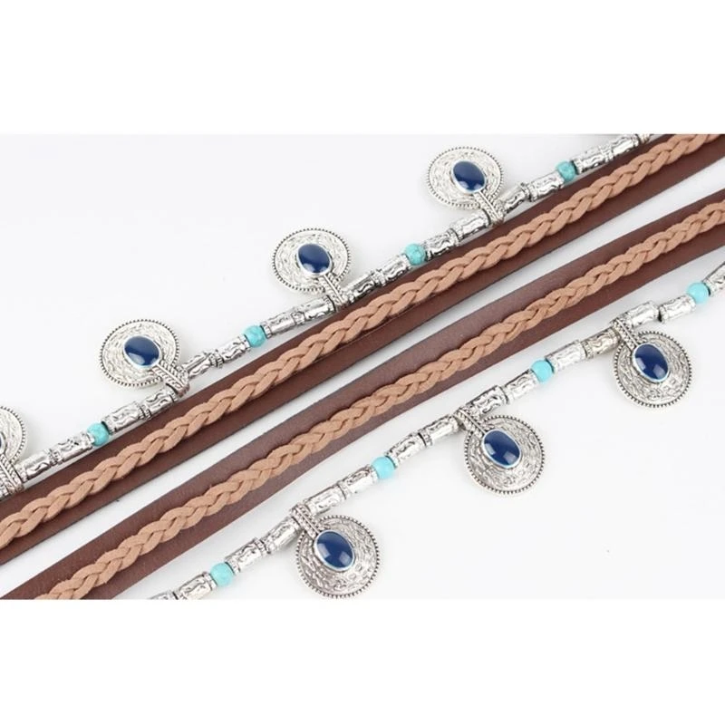 5ASD مرصعة باند باند كاوبوي هات باند الغربية حزام حزام فرقة المكسيكية باند الغربية هات على القبعة الأصلية القبعة الأصلية