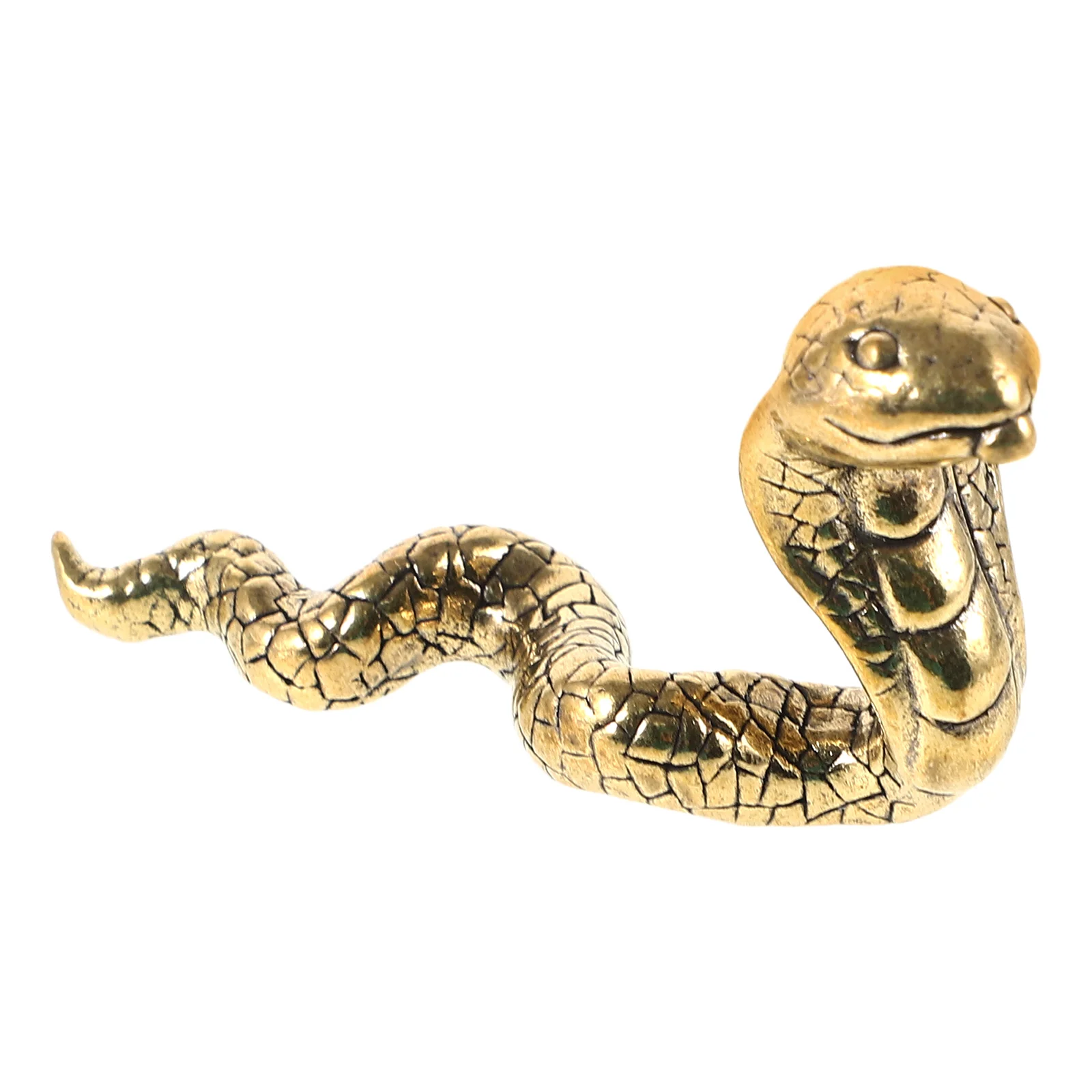 Bronze Sculpture Snake Ornaments Office Indoor Playset Garden Brass Decorations Figurine