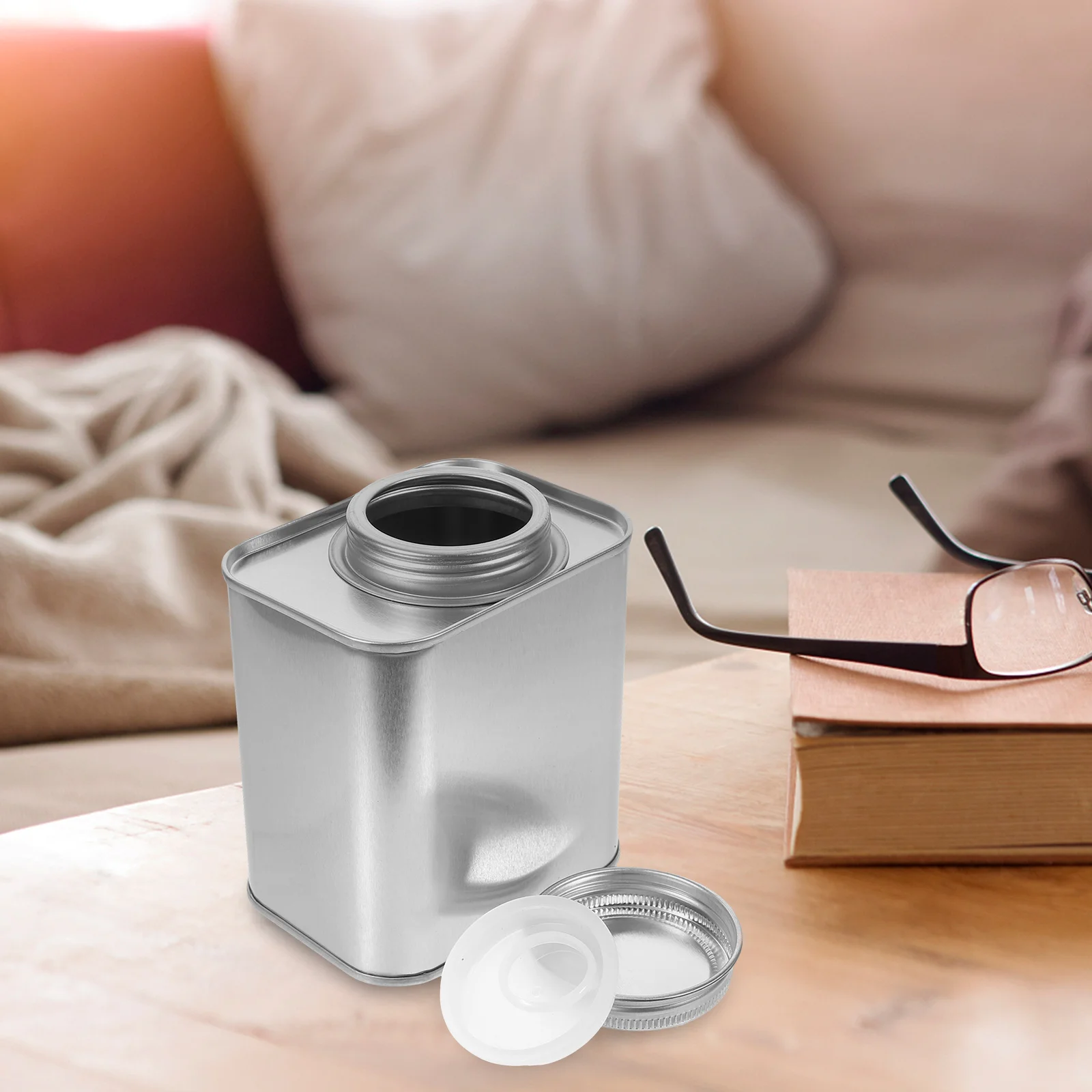 

4pcs Coffee Bean Storage Airtight Tea Tin Canister Household Sugar Container Large Capacity 180-200G Food-Grade Tinplate Spice