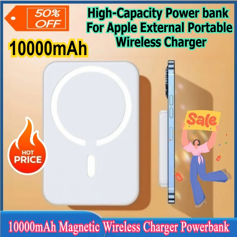 

20W 10000mAh Magnetic Powerbank For Apple External Battery Portable Wireless Charger for iPhone Magsafe Power Bank Spare Battery
