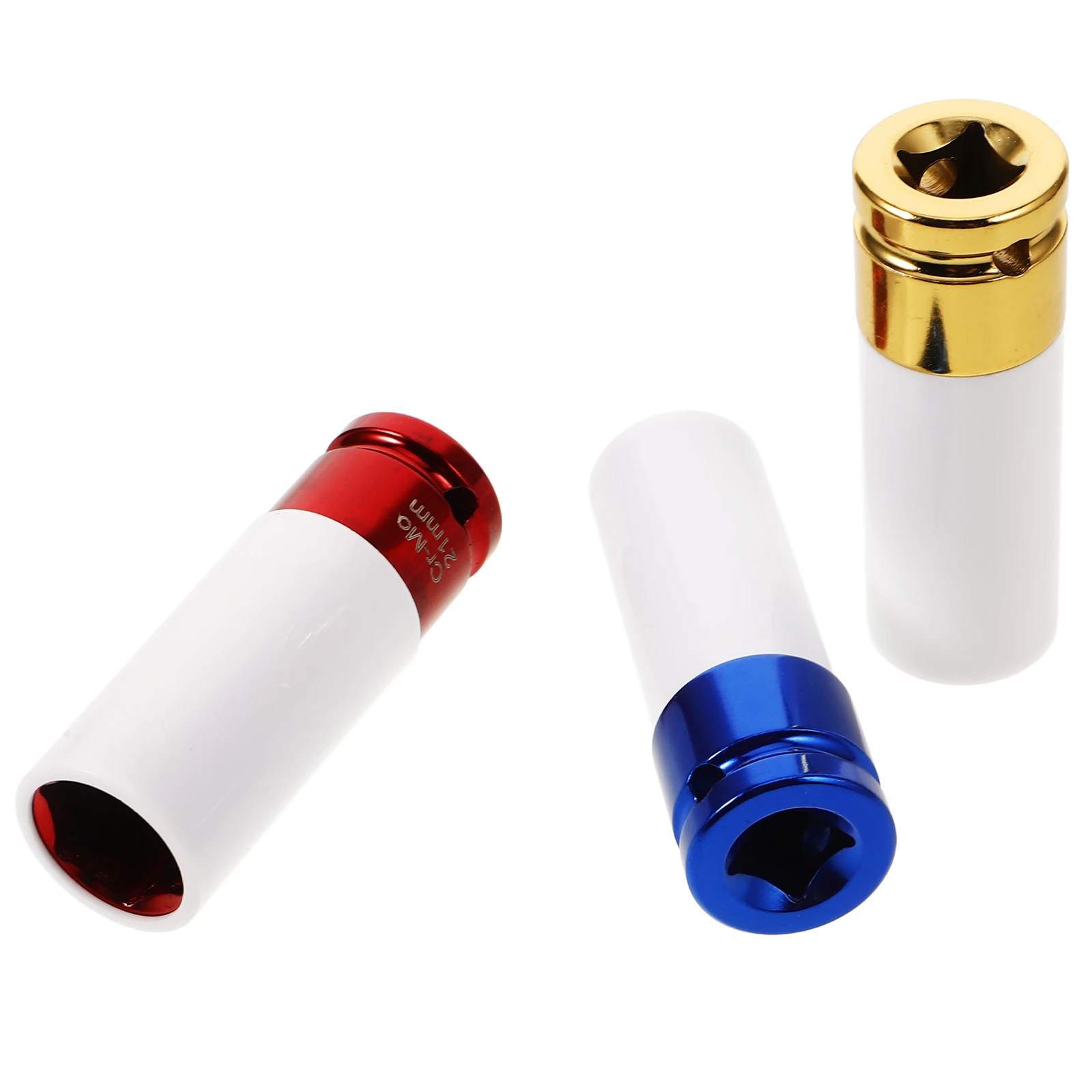 

3pcs Protective Tire Socket Set Non Marring Lug Nut Sockets Wheel Protector Impact Chrome Vanadium Steel Sleeve