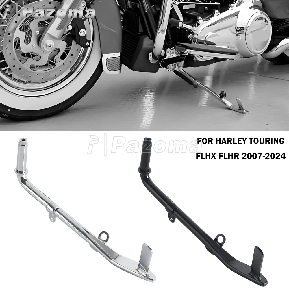 

For Harley Touring Street Glide FLHX 2007-2024 Road King FLHR 07-22 2023 2024 Motorcycle Kickstand 20CR Steel Kick Stand Bracket