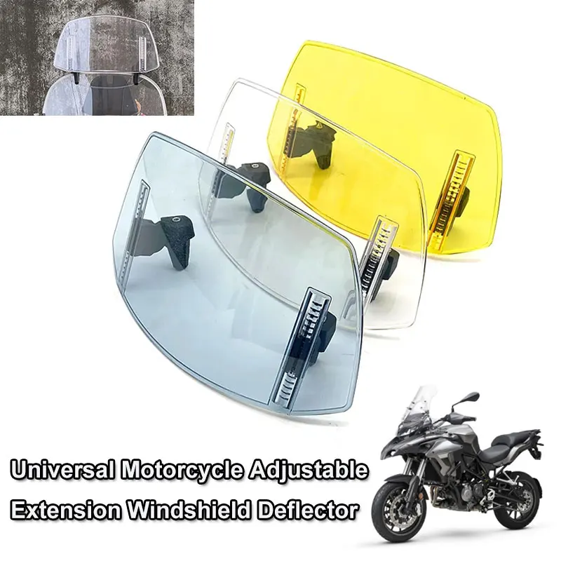 TRK502 TRK 502X Motorcycle Windshield Deflector Fit For Benelli TRK 251 TRK702X TRK 800 Adjustable Heighten Extension Windscreen