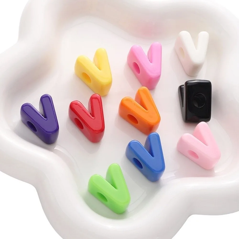 

10PCS Colorful 26 Letter Beads Mixed Color DIY DIY Jewelry Making Kit Letter English A-Z Big Hole Custom Hanging Accessories
