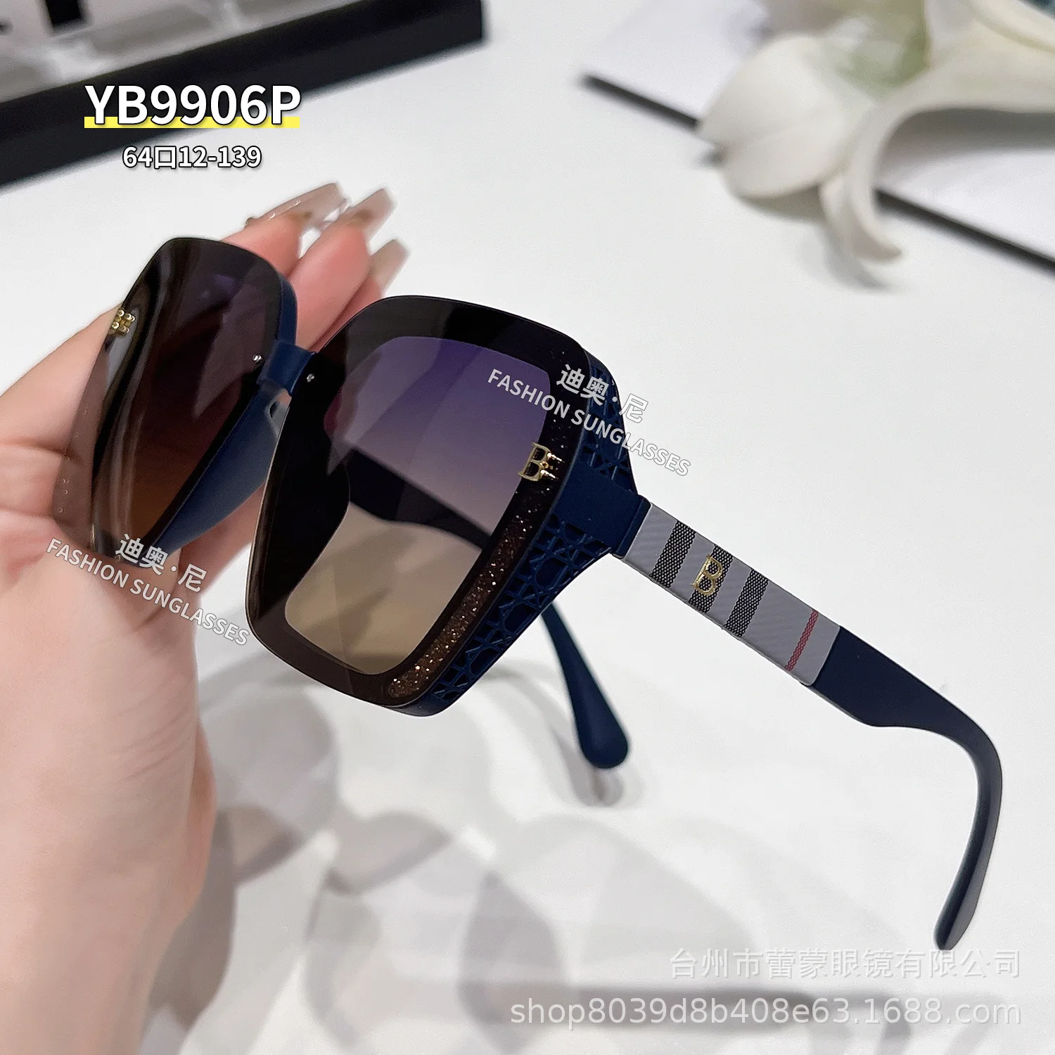 Designer HD Polarized Driving Sunglasses Classic Checkered Temple UV400 Protection Sun Shading Luxury Premium Quality Anti Glare