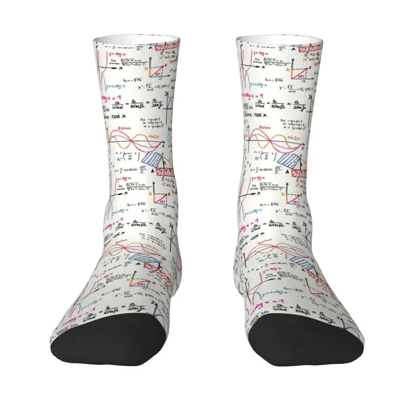 

Novelty Men's Mathematics Formulas Math Numbers Dress Socks Unisex Warm Breathbale 3D Print Geek Science Puzzle Crew Socks