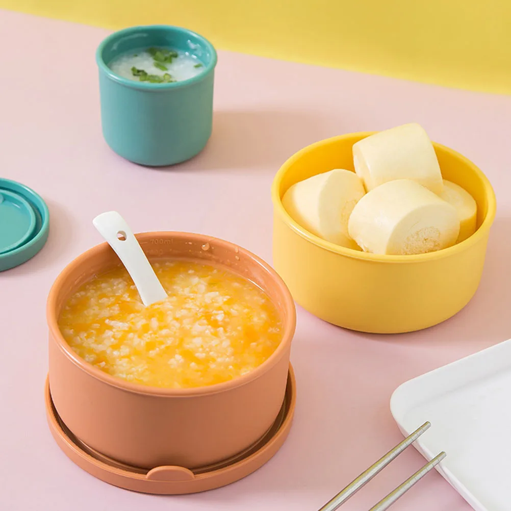 

2 Pcs Silicone Lunch Box Food Container Household Portable Meal Box School Office Party Picnic Barbecue Kitchen
