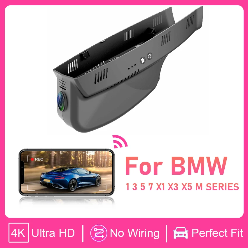 

4K Wifi Dash Cam Car Dvr Camera Plug and Play DashCam For BMW 1 3 5 7 X1 X3 X5 M Series E60 E61 E65 E66 E70 E72 E83 E84 E88 E92