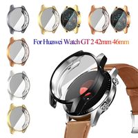 Fashion Shell Wristbands Screen Protector TPU Watch Case Electroplate Full Cover For Huawei Watch GT 2 46mm 42mm