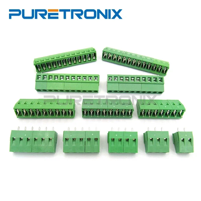10PCS 5.08MM KF128-2P 3P 4P 5P 6P 7P 8P 9P 10P 11P 12P 13P 14P Toonhoogte Pluggable PCB Schroefklemmenblok Connector