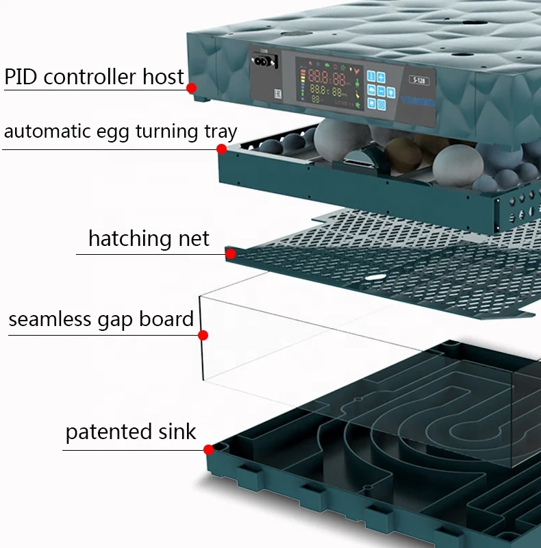 YIWAN wholesale home use 64-320 eggs automatic poultry hatching machine 192 chicken egg incubator