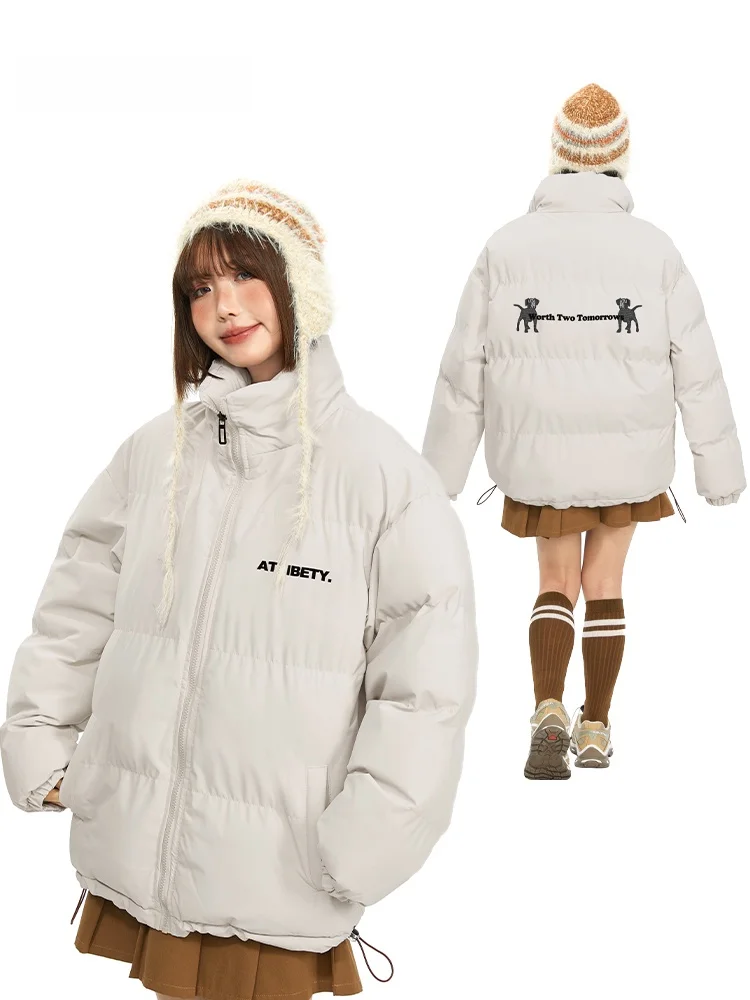 

ATLIBE хлопковое пальто с воротником для собак, зимнее американское модное теплое свободное повседневное хлопковое пальто, уличная одежда в стиле хип-хоп, Sle