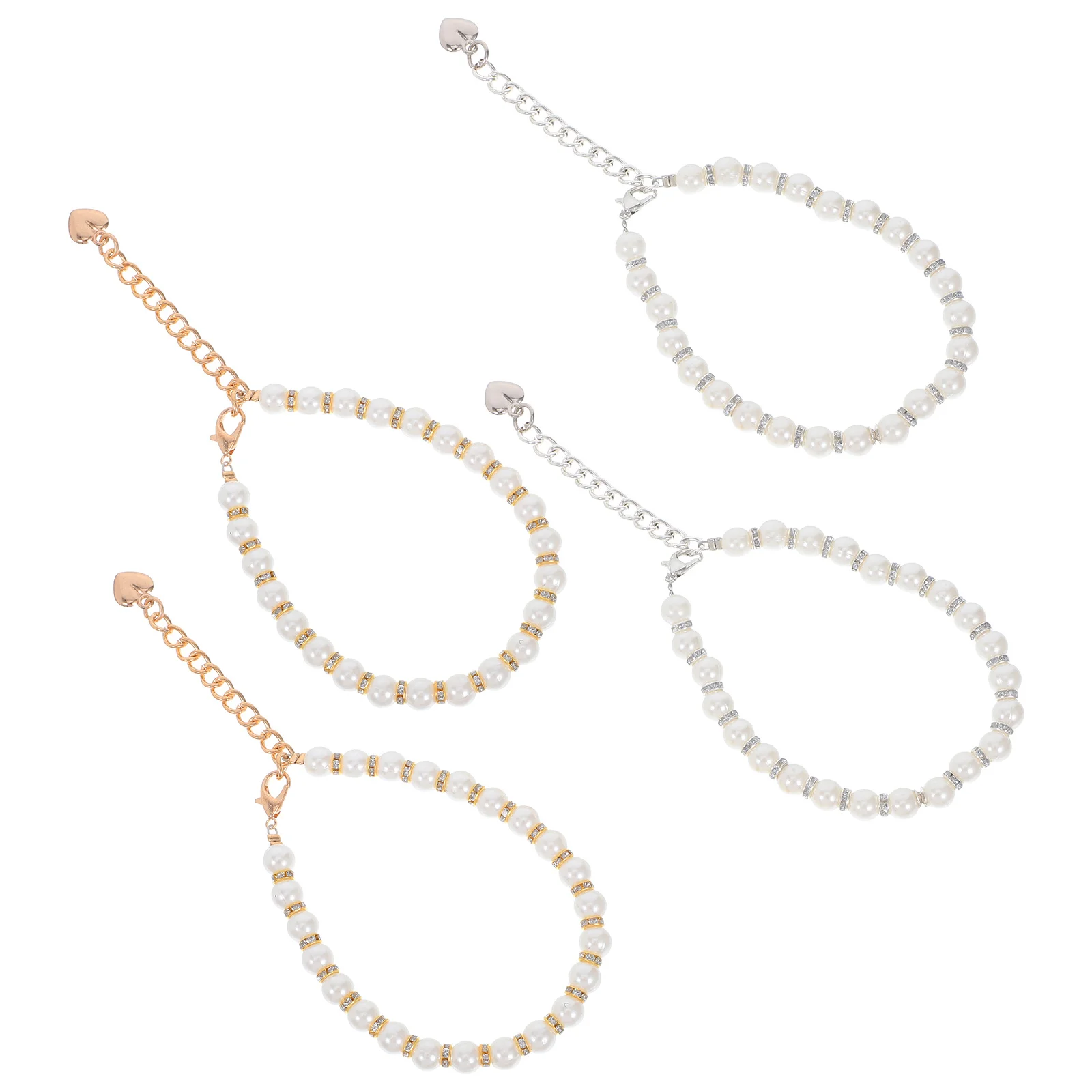 สายรัดรองเท้าส้นสูงประดับมุกเทียม 2 คู่ ป้องกันรองเท้าหลุด ให้ความรู้สึกสบายและสง่างาม