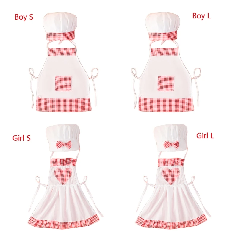 77HD Infant Photography Outfit Hat & Apron Outfit Set Posing Props Universal Baby Chef Costume Newborn Clothes Shower Gift