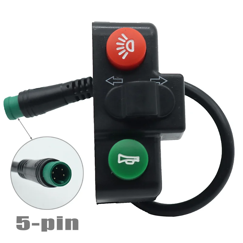 Shilop Q8 Switch 3-pin 5-pin Waterproof Head Headlamp Horn 3-in One Belt Steering Motorized Scooter Switch