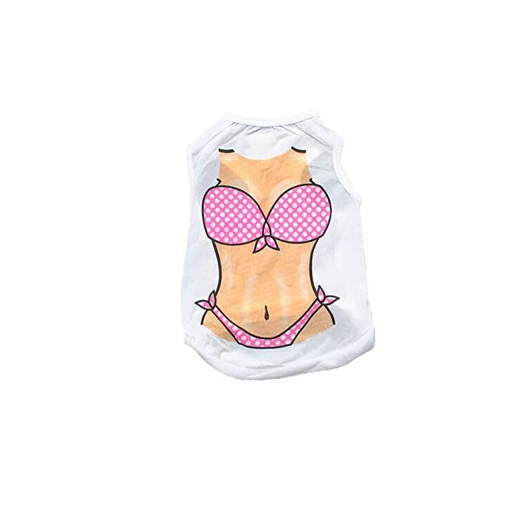 

Dog Vest Summer Pet Clothes Bikini Pattern Design Lightweight Comfortable For Outdoor Walking Jogging Photography Small