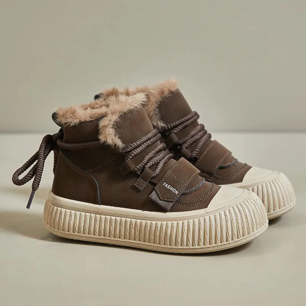 

Women's Winter Platform Snow Boots High Top Comfortable Warm Casual Cotton Shoes Plush Outdoor Korean Style Ankle Boots