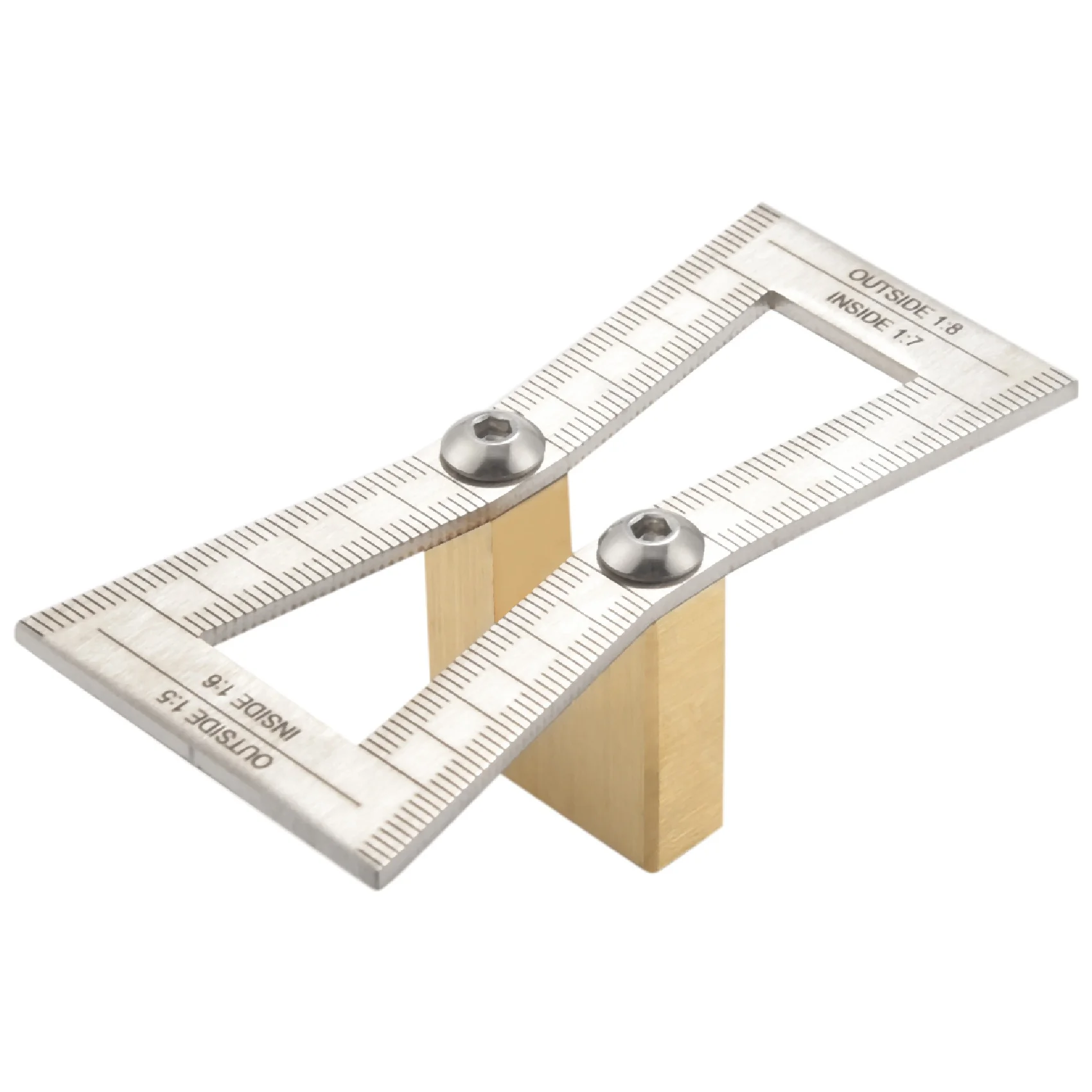 Dovetail Marker, Hand Cut Wood Joints Gauge Dovetail Guide Tool with Scale, Dovetail Template Size 1: 5-1: 6 and 1: 7-1: 8 for W