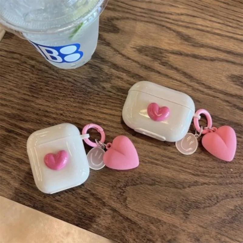 

For Airpods Pro2 Pro3 Pro Protective Case for AirPods 1 2 3 4th Generation Earphone Protective Case Cute Heart Design Anti-fall