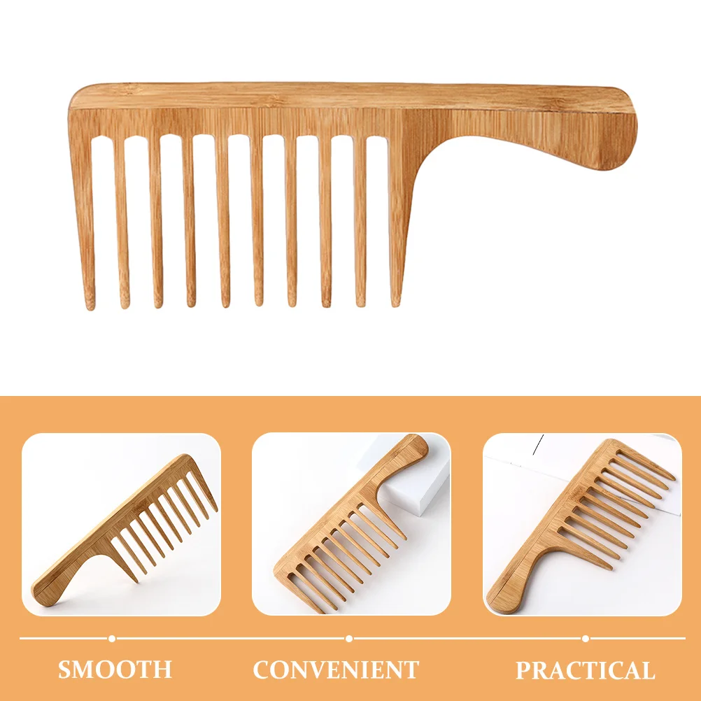 

Nan Bamboo Мужская расческа для волос с широкими зубьями Парикмахерская Профессиональная дорожная расческа с широкими зубьями Мужские расчески для парикмахерских волос