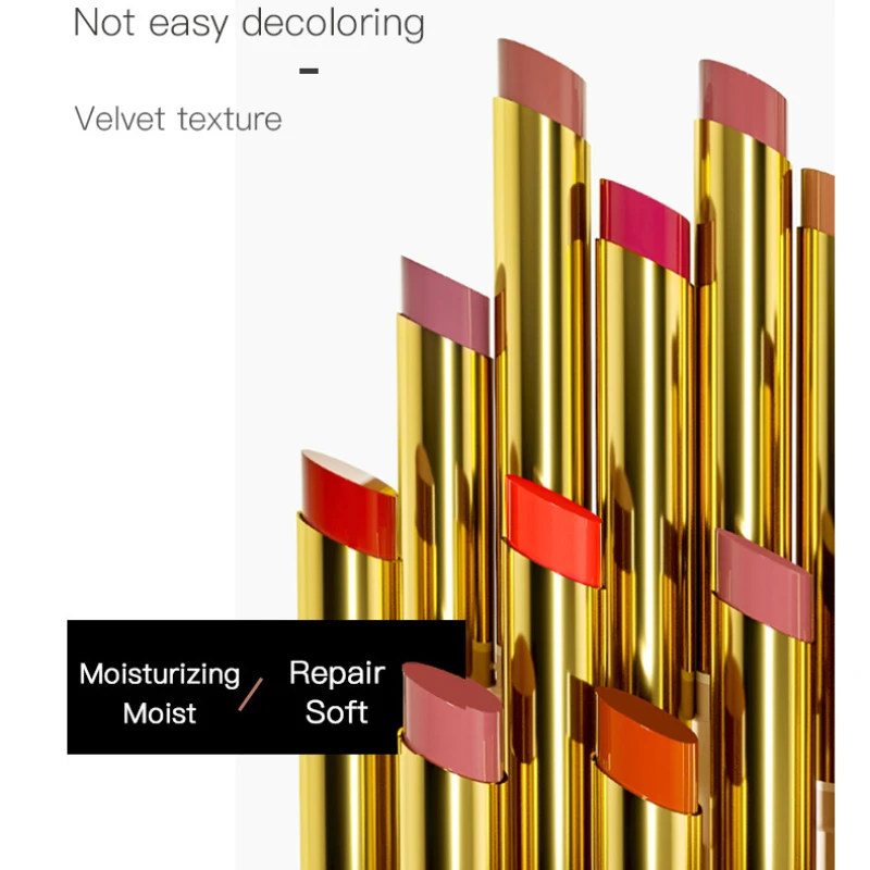 Kostenloser Versand Mini Samt Matte Lippenstift Lip Gloss Make-Up Lip Pigment Lange Einfach Zu Tragen Nicht-stick Tasse Lippenstift LipGloss kosmetik