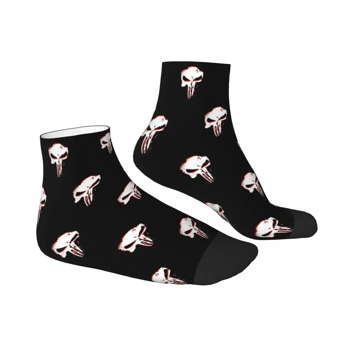 Heavy Metal Skeleton Skull Punishers Socks Harajuku Stockings All Season Socks Accessories for Unisex Christmas Gifts