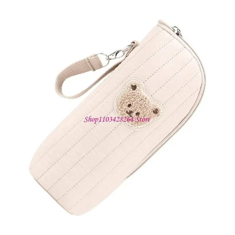 حقيبة حمل زجاجات الأطفال المصنوعة من القطن الناعم للحماية الحرارية ومساحة كبيرة #4